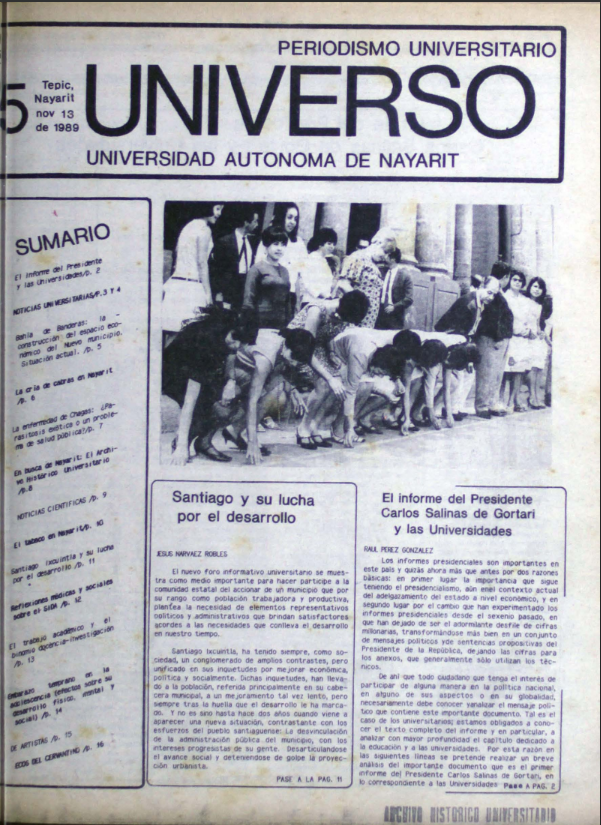 Universo — Periodismo Universitario, 1989