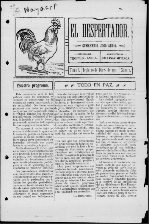 El Despertador, 1911
