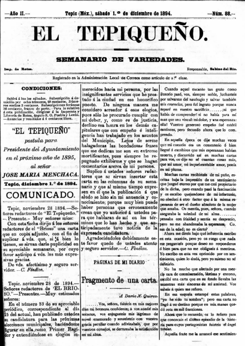 El Tepiqueño, 1894