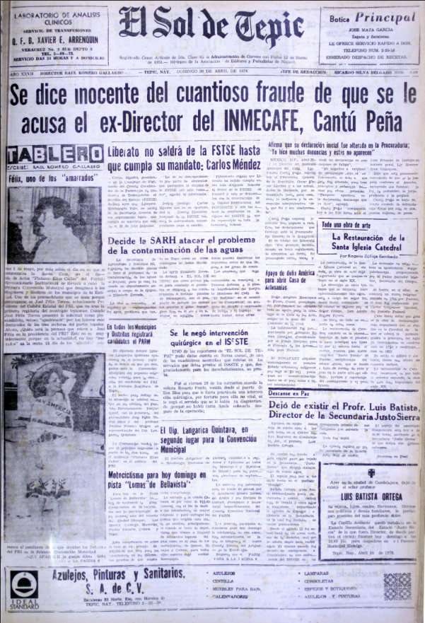 El Sol de Tepic, 1978