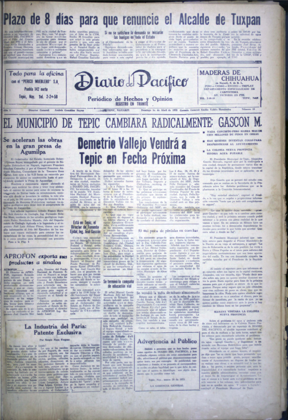 Diario del Pacífico, 1973-1985